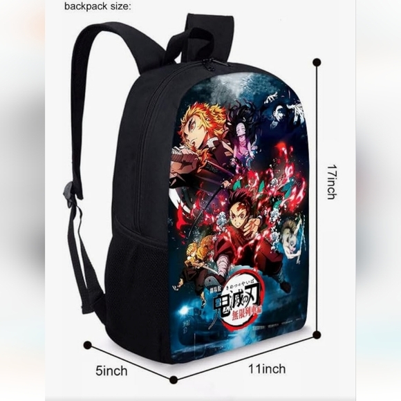 NIB Deamon slayer anime backpack, lunchbag and pencil case set - Picture 3 of 9